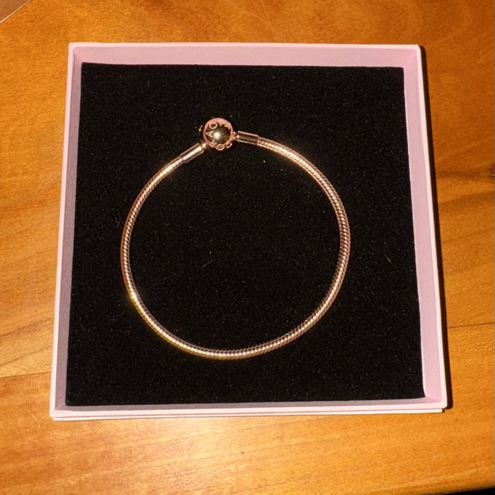 Pandora Moments 14k Rose gold plated snake chain bracelet